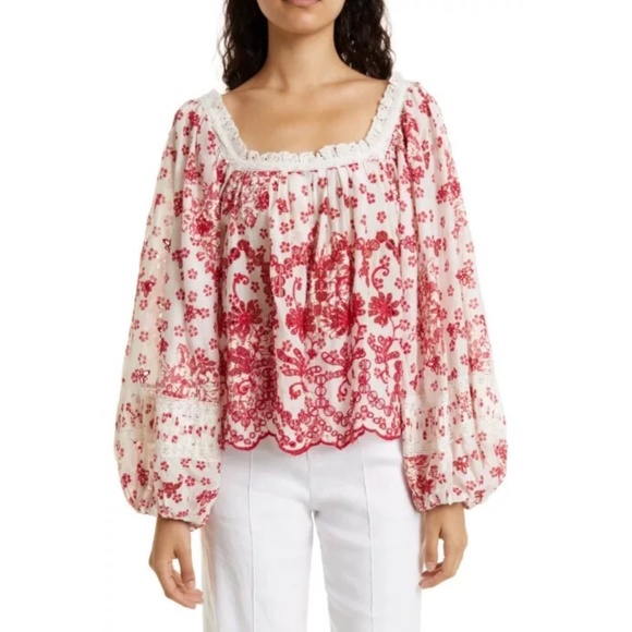 Broderie Anglaise Crop Top BYTIMO - Picture 6 of 9